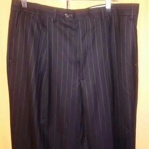 Ralph Lauren navy 100% wool striped  dress pants
